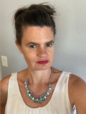 Parklane Jewelry Turquoise & Pearl Statement Necklace | Silver Tone Multi-Str